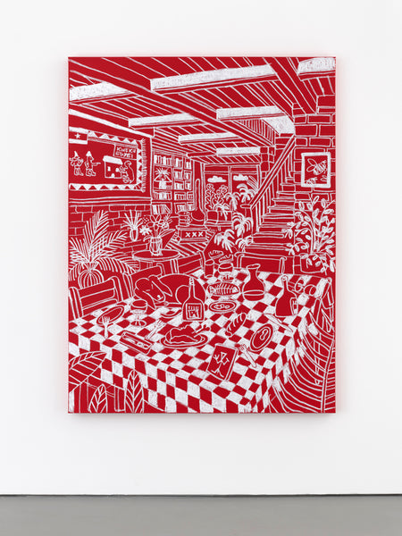 White on Red Interior