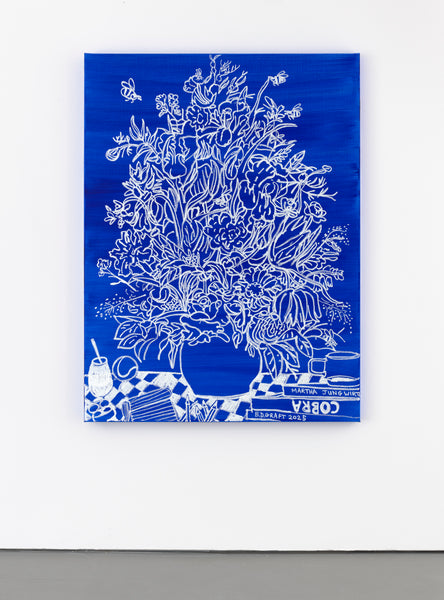 White on Blue Still Life