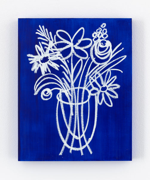 White on Blue Bouquet