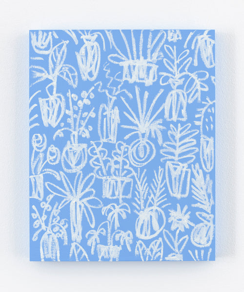 White on Light Blue Planted Thoughts